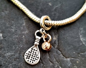 Charms Pala Padel y Pelota Para Pulseras Collares - Regalo Pádel -Joyas Padél - Regalo Pádel -Regalo Tenis - Charms Padél · Sport Wod & Fit