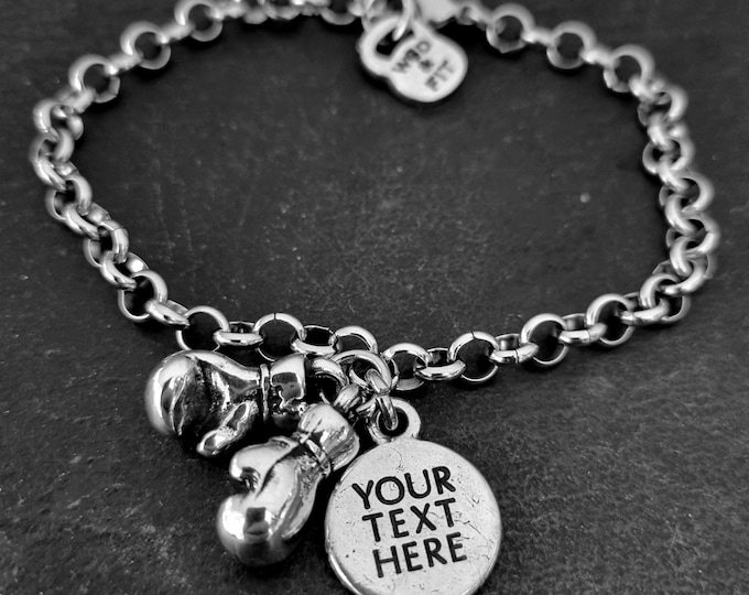 Boxing Glove Bracelet - Knockouts - Workout Gift - Motivation Gift- Gym Gifts - Boxing Gifts - Boxing Bracelet- Kick boxing - Wod & Fit