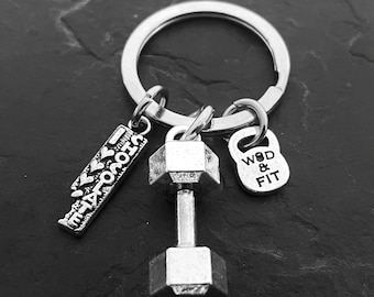 Gym Keyring Chocolate snd Weight · Bff gifts · personalised gift · Funny Gift · Chocolate Lovers · Girlfriend Gift · Sister Gift · Wod & Fit