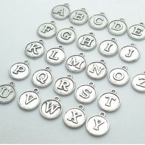 Letter charms - Initial letter 12mm - Add On Initial Charm - letters Bracelet - letters charm - letters - necklace charm - alphabet letters