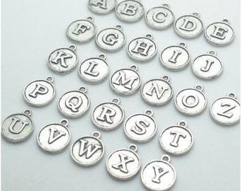 Letter charms - Initial letter 12mm - Add On Initial Charm - letters Bracelet - letters charm - letters - necklace charm - alphabet letters