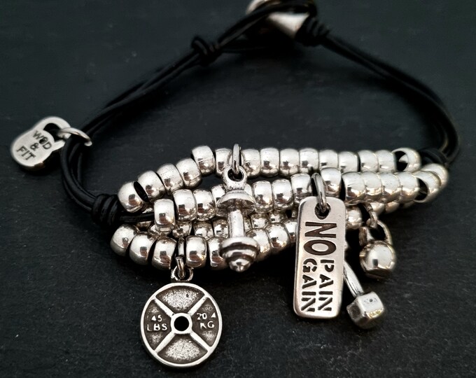 Leather Women Bracelet Emily Workout · Personalized Bracelet · Bracelets for women · Name Bracelet · Bff Gifts · Girlfriend Gift · Wod & Fit