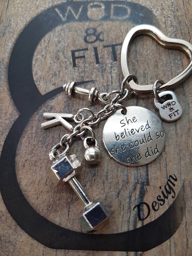 Keychain Fit Woman Dumbbell Workout Kettlebell,Barbell,Joyas Fitness,Gym Gift,Bodybuilding,Fit Mom,Sister Gift,Crossfit Gift,Fitness Girl