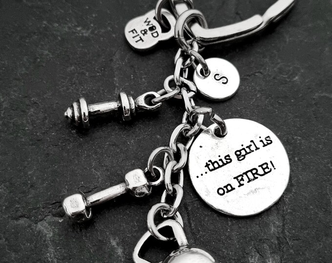 GYM Custom Keychain FITNESS Girl Gym Gifts · Workout Gifts · Power Girl · Fitness Gifts · Name Gift ·BFF Gift· Custom Gifts · Wod & Fit