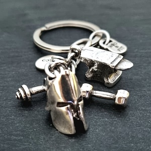 Gym Gift Keychain Spartan Warrior Helmet Motivation Weight Plate · Greek Helmet · Spartan Helmet · Workout Gifts · Spartan Gift · Wod & Fit