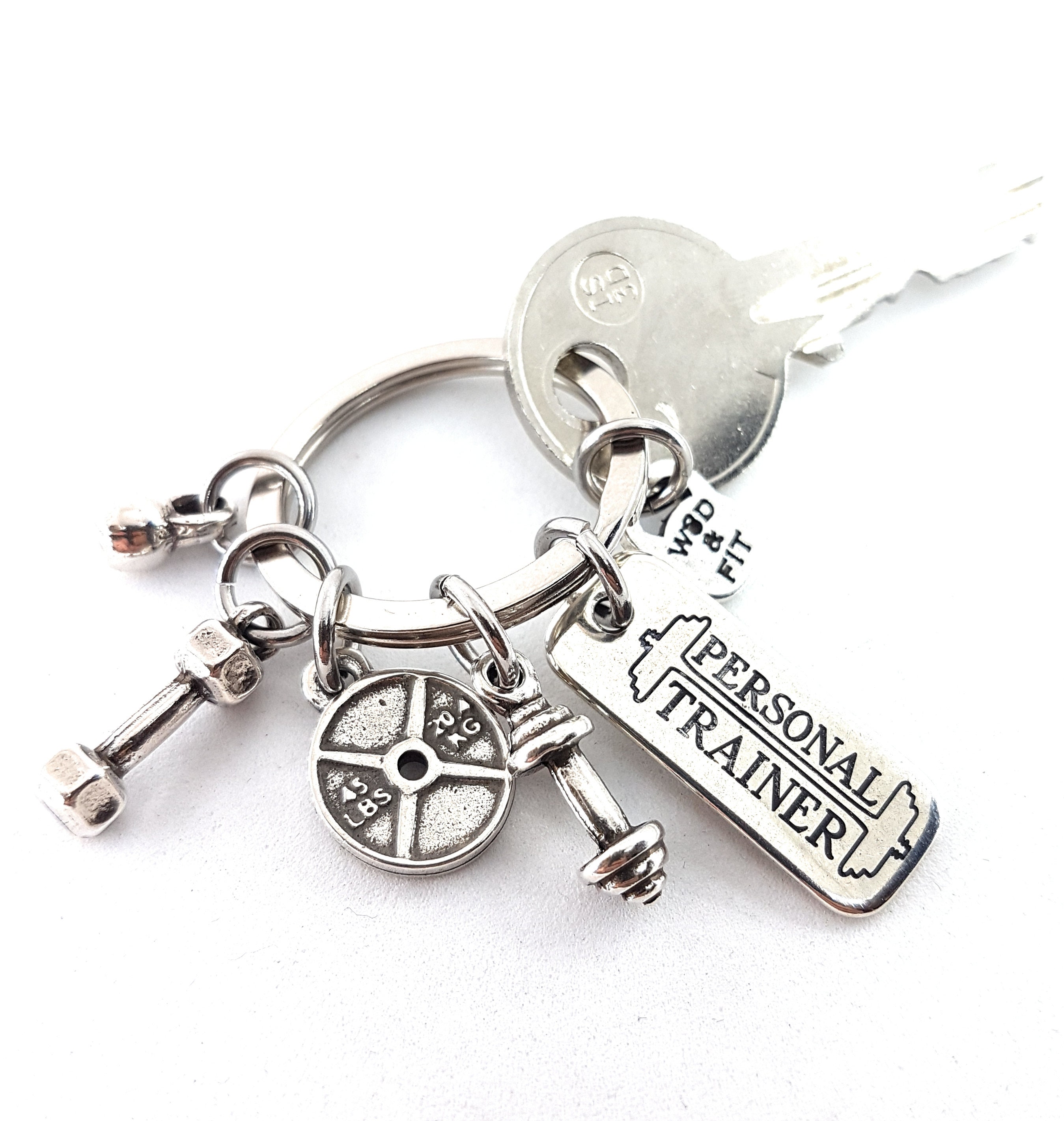 Custom KeyChain Gym Exercise Workout.Customizable Keychain your Name