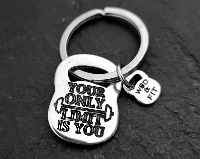 Gym Keyring Custom Kettlebell Keyring · Crosstraining · Bodybuilding Gym Gift - Motivation Gift -Personalized Gift · Fitness Gift Wod & Fit