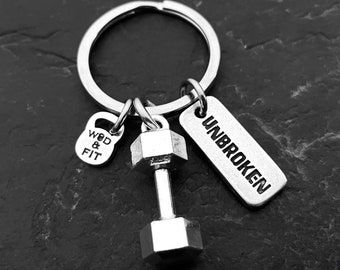 Custom Key ring Kettlebell · Personalized Gift · Bff Gifts · I am enough · Cocah Gift · Crosstraining · Birthday gifts·Weight loss Wod & Fit