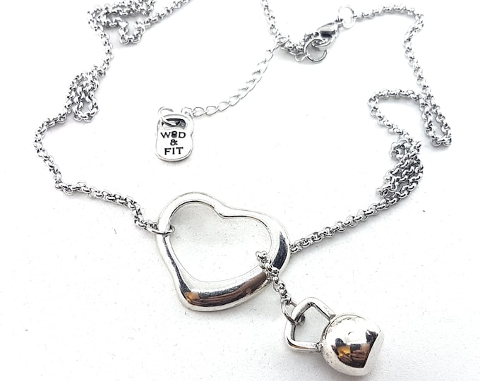 Heart Necklace Fitness Gift · Bff Gift · Engagement gifts · Mom Gift · Girlfriend Necklace · Wife Gift · Mom Gift ·Heart pendant · Wod & Fit
