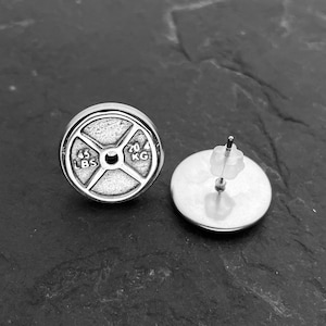 Gym Disc Ohrringe 45bs - Fitness Mädchen Geschenk - Fitness Ohrringe - Gewichtheben - Gym Schmuck - Gym Ohrringe - Wod & Fit