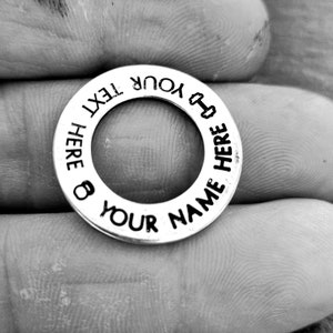 Custom Ring Tag  · Personalized Gift · Name Tags · gift tag · logo tags · Engraved tag · Lugage tag · Necklace Charm · Id Tag · Wod & Fit