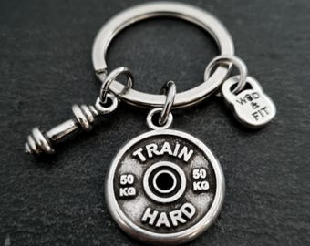 Gym Keychain Ricky Workout Gift - Motivation Weigth Plate - Bodybuilding - Fitness Gifts- Weightlifters - Sport gift - Gym Gifts - Wod & Fit