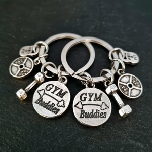 Gym Couples Keychain GYM Buddies Custom Gift · BFF Gift· Motivation Gift · Gym Gifts· Crosstraining · Bodybuilding · Fitness Gift ·Wod & Fit