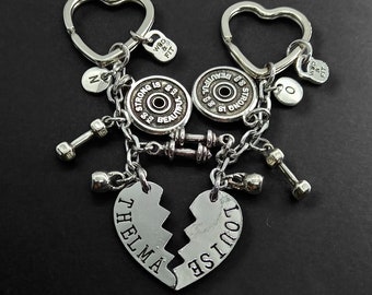 Couple Keychain Thelma and Louise Strong Is Beautiful - Bff Gifts·  Sisters gift - Best friends forever - womens gift · Wod & Fit