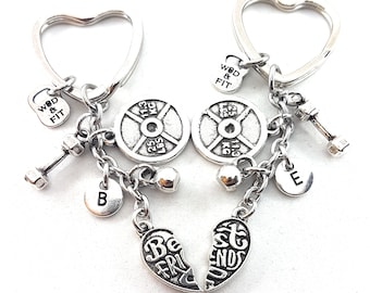 Gym Couple Keychain Best Friends · Gym Gift · Fitness Gift · Best friends gifts · Fitness gift · BFF gift · Girlfriend gift · Wod & Fit