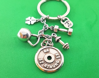 Gym Keychain Lucky Gift · Gym Gifts · Lucky Clover Gift · Boyfriend Gift · Girlfriend Gift · Dad Gift · thank you gift · Team Gift·Wod & Fit