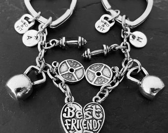 Couple Gym Keychain Best Friends Gifts · Gym Gifts · Fitness gifts · Couple gifts · Friendship jewelry · Anniversary gifts · Wod & Fit