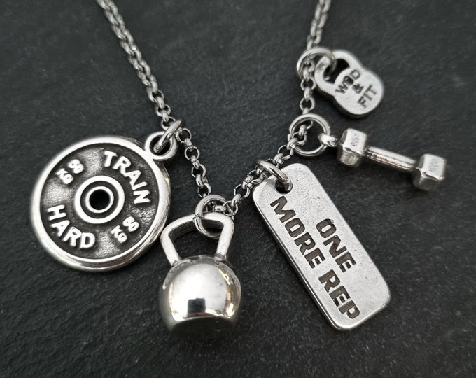 Gym Custom Necklace Kettlebell · Personalized Gift · BFF Gifts · Girlfriend Gift · Custom Gift · Name Necklace · Gym Gift · Coach ·Wod & Fit