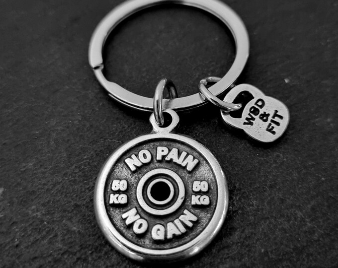 Gym Keychain Motivation Weigth Plate GWorkout Gift -Gym Gifts - Joyas Fitness - Bodybuilding Gifts- weightlifting · Sport Gift· Wod & Fit