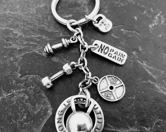 GYM Keychain Kettlebell Motivation Nasty Workout Gifts - Custom Gym Gifts· Fitness Jewelry - Bodybuilding Gifts- weight lifting Wod & Fit