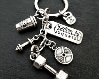 Gym Gift Custom Keychain Coffee Iron · Coffee Lovers · Personal Trainer · Bodybuilding - Crosstraining · Fitness · Coffee Gift · Wod & Fit