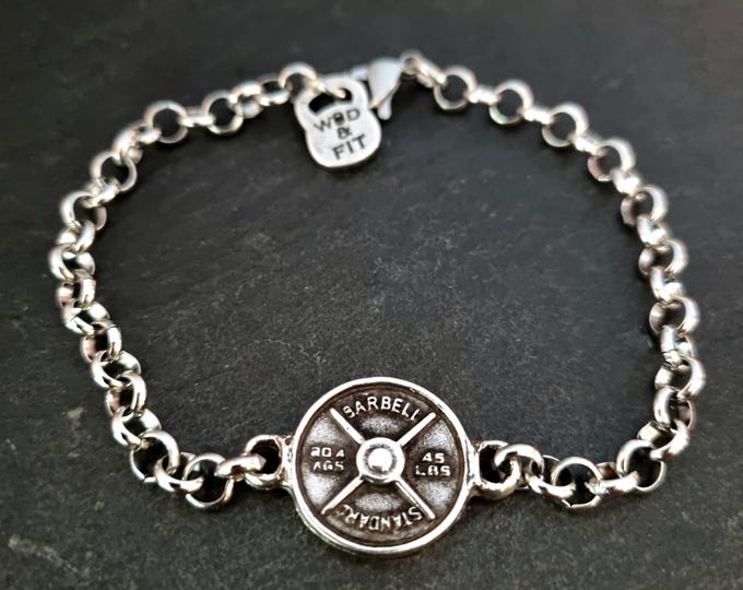 Gym Bracelet Weight PlateBarbell Standard ·Gym Jewelry · Bodybuilding - Fitness Gifts  Gym Gifts · Wod & Fit