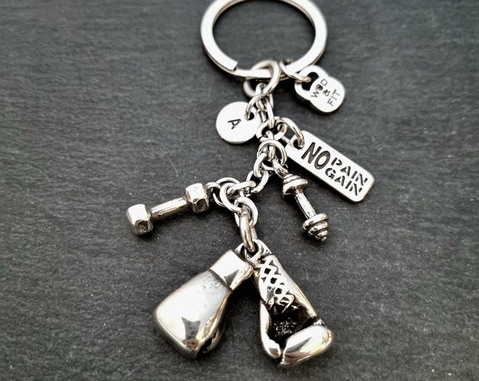 Boxing Gloves Keychain Double JAB Boxing Coach gift - Muay Thai Gifts·ufc gloves MMA- Gifts -Boxing love gifts - Gift for Boxing Wod & Fit