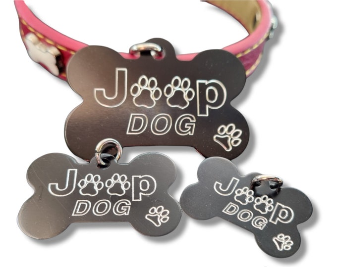 Bone dog tag J**P Dog - Pet tag - Custom dog tags - Coordinates - Dog Name - Tag for Dogs - Dog ID Tag - Pet Gifts - Pet id tag - custom Tag