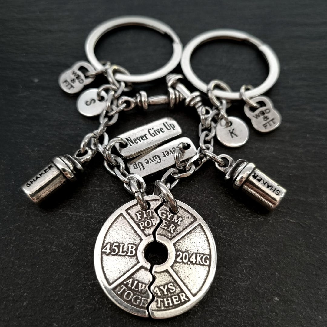 Custom Gym Couple Keychain -always Together -best Friend Gift - Unique ...
