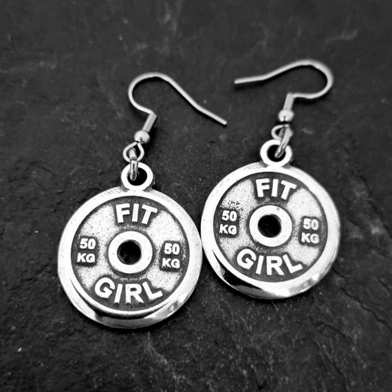 Weightlifting earrings best sale