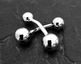 Gym Cufflinks Old Style Dumbbell · Coach Gift · Dad Gift · Boyfriend Gift · wedding cufflinks · Man Gift · Birthday gift · Fitness·Wod & Fit