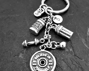 Gym Keychain Bodybuilding Performance Workout 100% Whey Protein Shaker Motivation · Fitness · Gym gifts ·Weight lifter· Crossfit · Wod & Fit