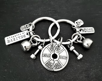 Couples Gym Keychain Weight Plate Always Together · Custom gifts · Gym Gifts · Weight Lifter · Bodybuilding · Couples gift · Wod & Fit