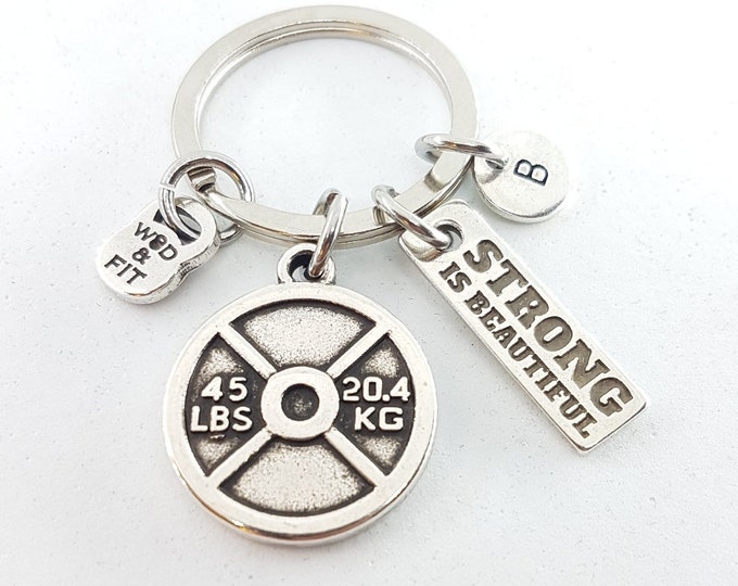Gym Custom Keychain Weight Plate Motivation Weight Lifting · Personalized Gift · Weight Loss· Bff Gifts ·Boyfriend Gift ·Name Gift·Wod & Fit