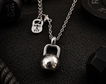 Gym Necklace Kettlebell Workout Gifts · Fitness Necklace · Coach Gift · Gym Jewels · Bodybuilding · Crosstraining · Bff Gifts ·GYM·Wod & Fit