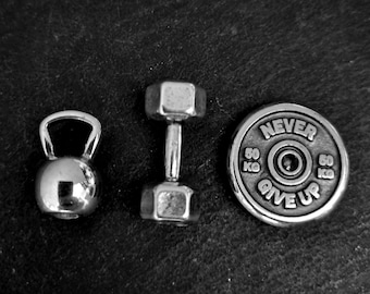 SET 3 Gym Magnets Dumbbell + Kettlenbell + Motivation Weigth Plate -Whiteboard magnet · Gym Gift - Gym Quotes · Fridge magnet - Wod & Fit