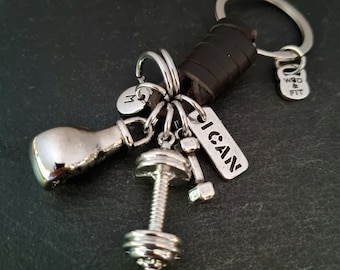 Boxing Gloves Brown Leather Keychain Boxing Legend - Personalised Gifts - Name Gift -Boxing jewelry- Boxing Gifts-Boxing Keychain -Wod & Fit