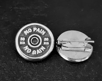 Lapel Pin GYM Motivation Weight Plate · Gym Pin · PINS · Enamel Pins · Pins for backpacks · Coach Gif · Pin Bag·Button pins ·Wod & Fit