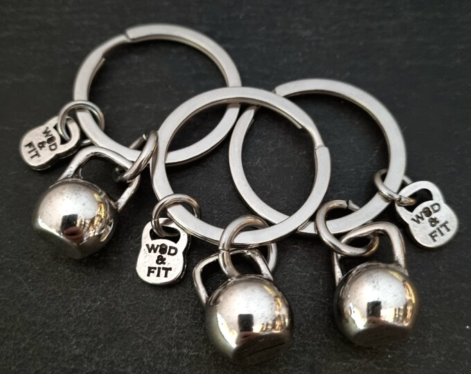 Gym Keychain BIG Kettlebell - Fitness Gift- Gym Jewels · BFF Gifts ·Bodybuilding - Gym Motivation - GYM Gifts - Crosstraining Gift·Wod & Fit