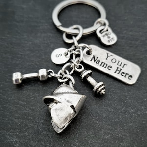 Spartan Warrior Helmet Keychain Motivation Personalized gift · Name Keychain · Gym Gift· Spartan Keychain · Gift for men· Fitness· Wod & Fit