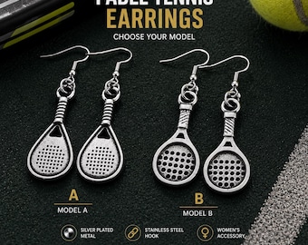 Padel Earrings Padel Tennis Gift for Padel Lover -Gift for Padel -Padel Tennis Woman -Paddle tennis Gift- Padel Pendant - Wod & Fit