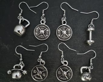 Weight Plate Earrings for Women – Fitness Jewelry Gift · fitness earrings for women· weight plate earrings for gym girls Fit mom · Wod & Fit