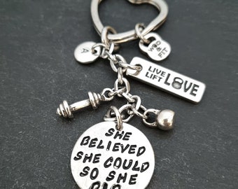 Keychain She Believed She Could So She Did · Personalized Gift · Bff Gifts · Girlfriend Gift · Mom Gift · gifts for her · gift for women
