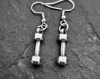 DUMBBELL EARRINGS · Gym Gifts · Fitness gifts · Mom Gift · Fitness Girl · weight Earrings · Barbell earrings · Weightlifting Gift ·Wod & Fit