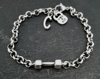 Gym Bracelet Dumbbell Workout Gifts · Personal Trainer ·Bodybuilding · Fitness Gifts ·Unisex Bracelet · Gym Gifts · Crosstraining ·Wod & Fit