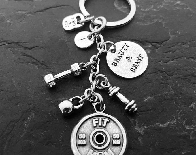 Gym Keychain FIT MOM · Personalized Gift · Name Gift · Mom gifts · Wife Gift · Gym Mom  · Mom Life · Sister gift · Best Mom Gift · Wod & Fit