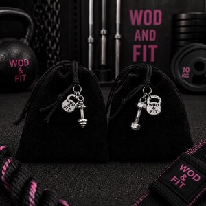 Örhängen för kvinnor med gympower, motivationsgåva för vältränad tjej, gymtjej, atlet, tränare eller sportig vän Wod & Fit bild 8
