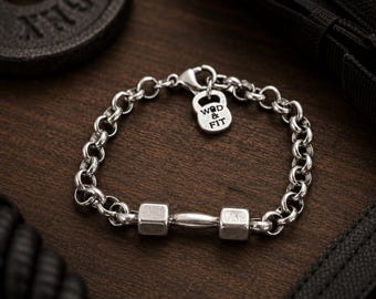 Gym Bracelet Dumbbell Bracelet Workout ·Gym Jewelry · Bodybuilding - Fitness Gifts  Gym Gifts · Personal Trainer · Crosstraining · Wod & Fit