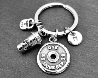 GYM Keyring Coffee Motivation Weigth Plate · Fitness Jewels · Bodybuilding Gift · bff gifts · Friend Gift · Sister gift · Gym Gift Wod & Fit