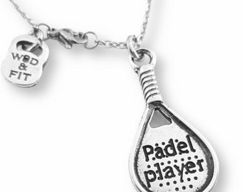 Necklace Padel Tennis Custom Racket Gift for Padel Lovers - Gift for Paddel - Gift for Paddel Player -Custom Paddle Racket Gift -Wod & Fit